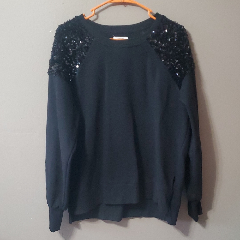 Maurices Black Sweater with Sequin Detail